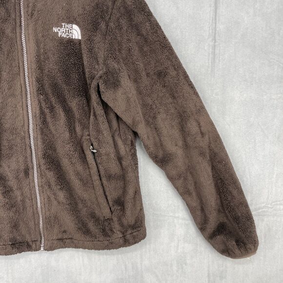 The North Face Fleece Jacket Womens Small Brown Full Zip Logo Camping Outdoors - Picture 4 of 13